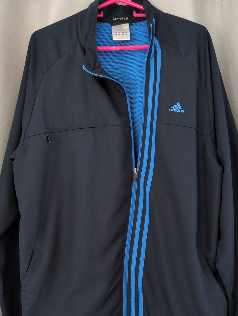 adidas Navy and Bright Blue Full-Zip Performance Jacket